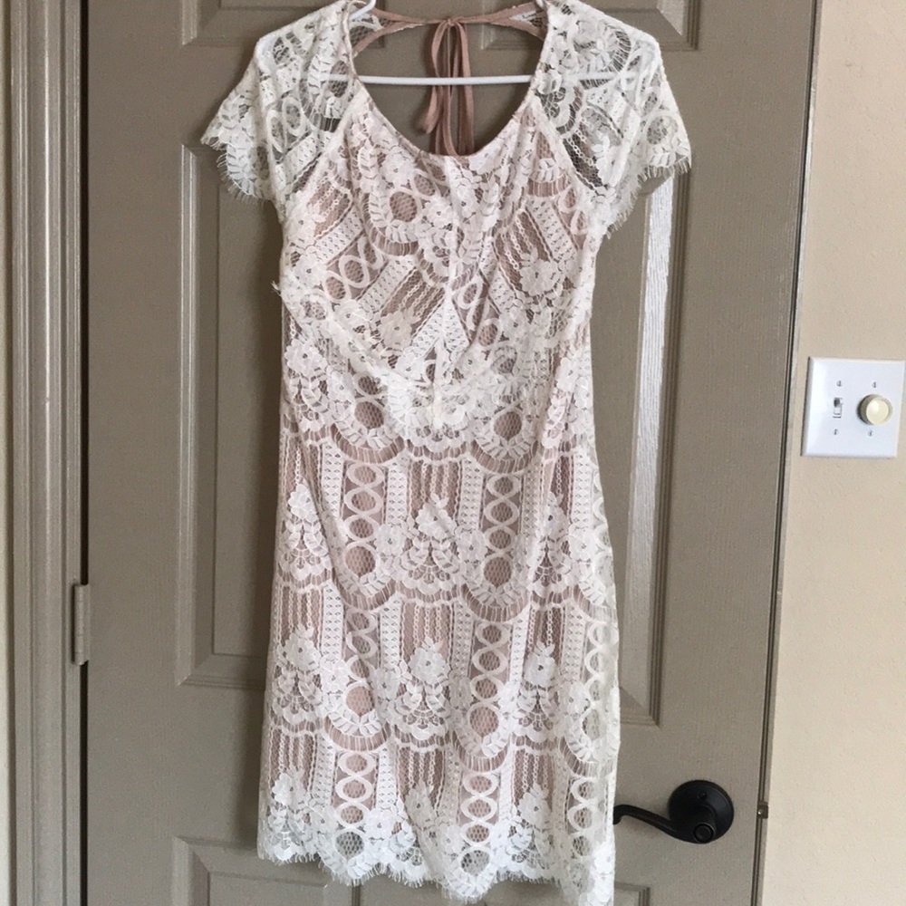 White Open Back Dress